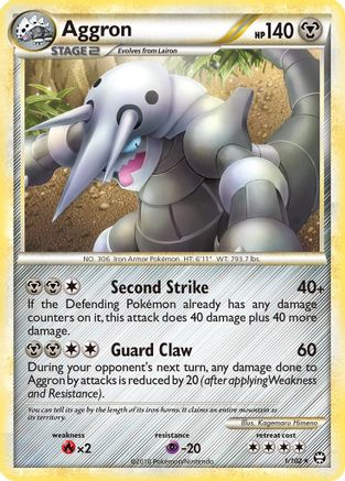 Aggron (1)/102 Holo Rare Holofoil