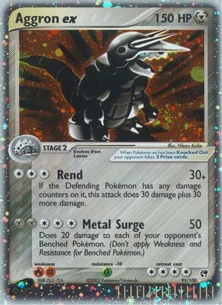 Aggron ex (95)/100 Ultra Rare Holofoil