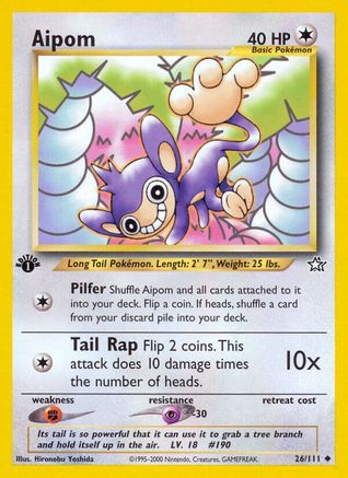Aipom (26)/111 Uncommon 1st Edition