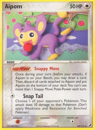 Aipom (34)/115 Uncommon Reverse Holofoil