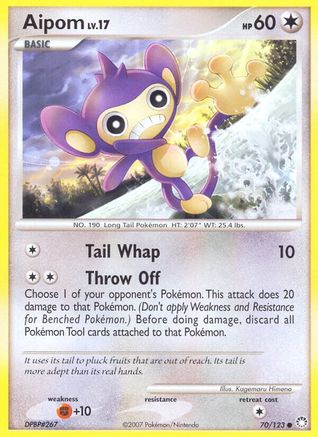 Aipom (70)/123 Common Reverse Holofoil