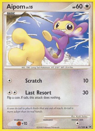 Aipom (51) (51)/100 Common Reverse Holofoil