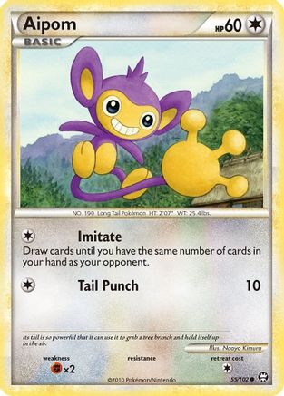 Aipom (55)/102 Common Reverse Holofoil
