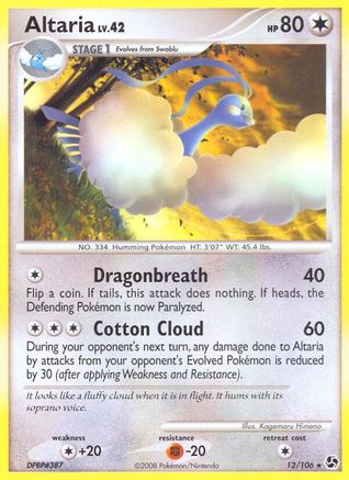 Altaria (12)/106 Rare Reverse Holofoil