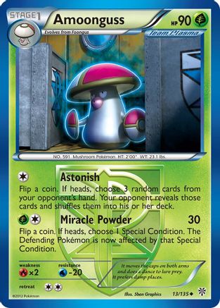 Amoonguss (Team Plasma) (13)/135 Uncommon Reverse Holofoil