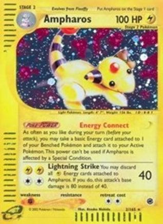 Ampharos (2) (2)/165 Holo Rare Reverse Holofoil