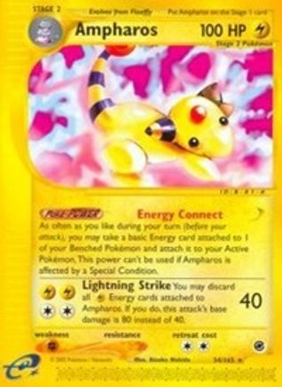 Ampharos (34) (34)/165 Rare Reverse Holofoil
