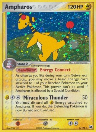 Ampharos (1)/115 Holo Rare Reverse Holofoil