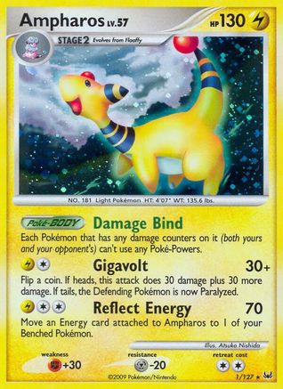 Ampharos (1)/127 Holo Rare Reverse Holofoil