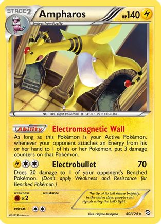 Ampharos (40)/124 Holo Rare Reverse Holofoil