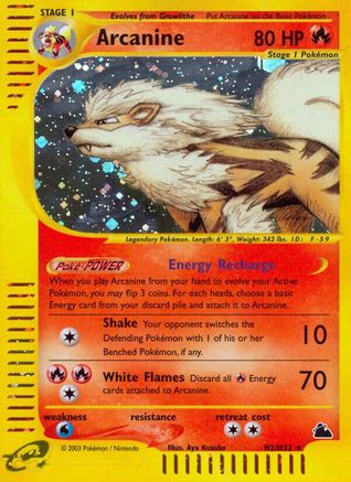 Arcanine (H2) (H2)/144 Holo Rare Holofoil