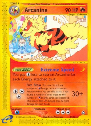 Arcanine (2)/147 Rare Reverse Holofoil