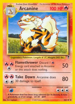 Arcanine (36)/110 Uncommon Reverse Holofoil
