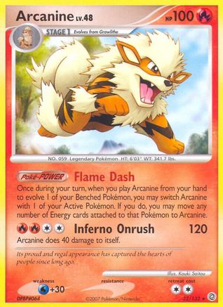 Arcanine (22)/132 Rare Reverse Holofoil