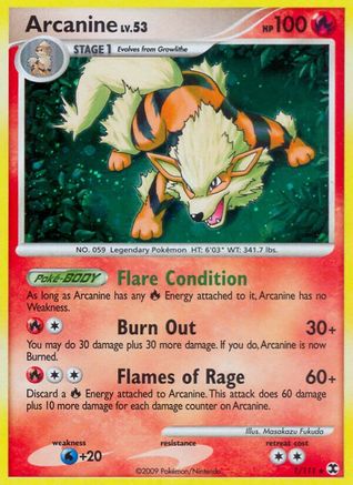 Arcanine (1)/111 Holo Rare Reverse Holofoil