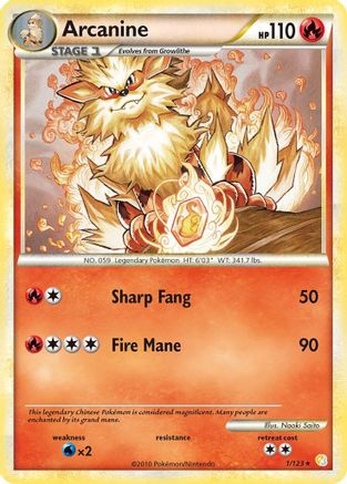 Arcanine (1)/123 Holo Rare Holofoil