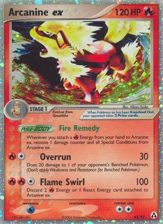 Arcanine ex (83)/92 Ultra Rare Holofoil