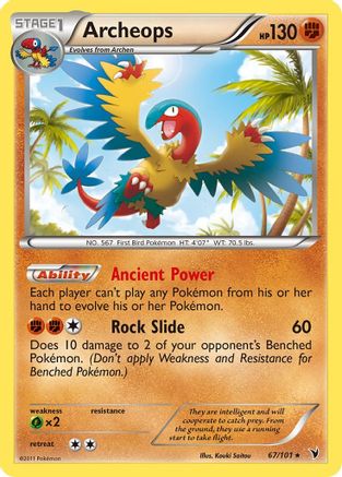 Archeops (67)/101 Rare Reverse Holofoil