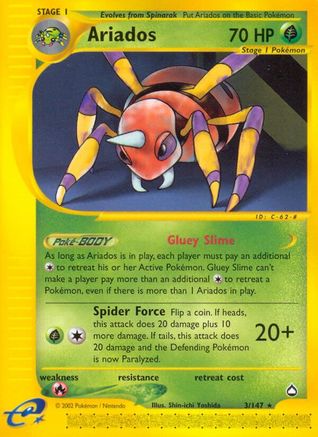Ariados (3)/147 Rare Reverse Holofoil