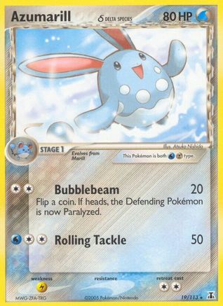 Azumarill (Delta Species) (19)/113 Rare Reverse Holofoil
