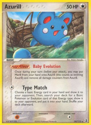 Azurill (20)/113 Rare Reverse Holofoil