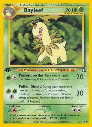 Bayleef (28) (28)/111 Uncommon 1st Edition