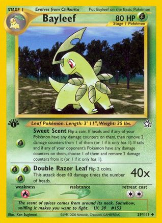 Bayleef (29) (29)/111 Uncommon 1st Edition