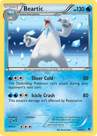 Beartic (30) (30)/98 Holo Rare Reverse Holofoil