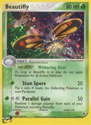 Beautifly (2)/109 Holo Rare Reverse Holofoil