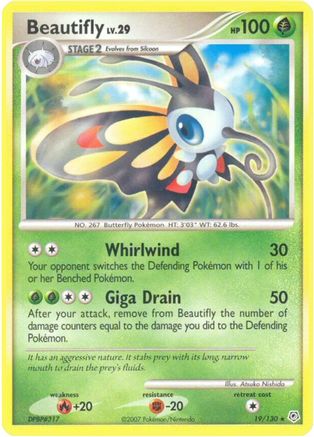 Beautifly (19)/130 Rare Reverse Holofoil
