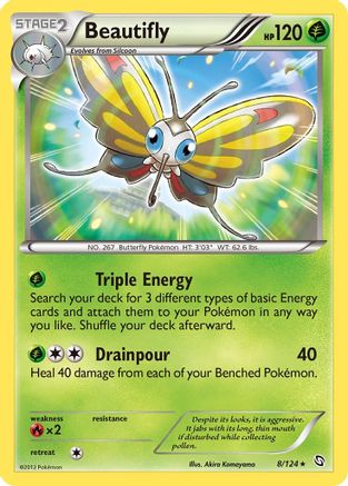 Beautifly (8)/124 Rare Reverse Holofoil