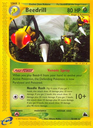 Beedrill (5) (5)/144 Rare Reverse Holofoil