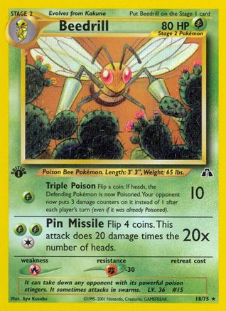Beedrill (18)/75 Rare 1st Edition