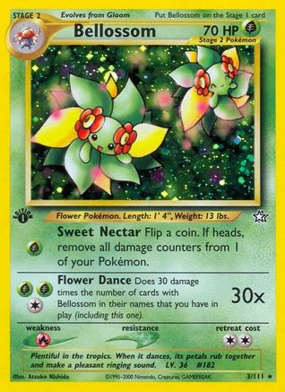 Bellossom (3)/111 Holo Rare Unlimited Holofoil