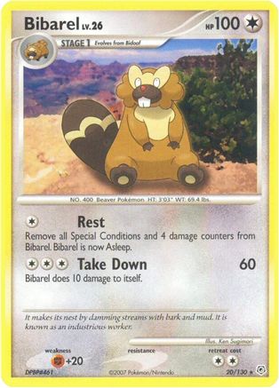 Bibarel (20)/130 Rare Reverse Holofoil