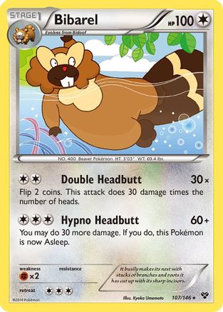 Bibarel (107)/146 Rare Reverse Holofoil