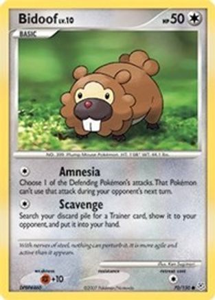 Bidoof (70)/130 Common Reverse Holofoil