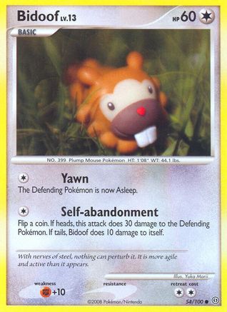 Bidoof (54)/100 Common Reverse Holofoil