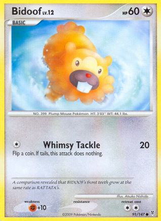 Bidoof (91)/147 Common Reverse Holofoil