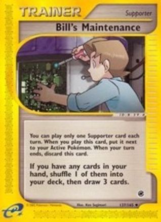 Bill's Maintenance (137)/165 Uncommon Reverse Holofoil