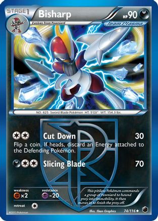 Bisharp (Team Plasma) (74) (74)/116 Uncommon Reverse Holofoil