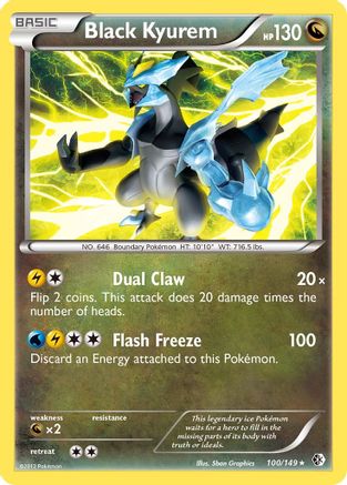 Black Kyurem (100)/149 Rare Reverse Holofoil