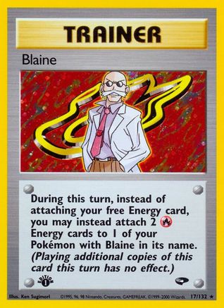 Blaine (17) (17)/132 Holo Rare 1st Edition Holofoil