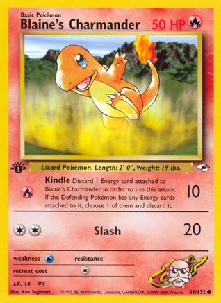 Blaine's Charmander (61)/132 Common 1st Edition