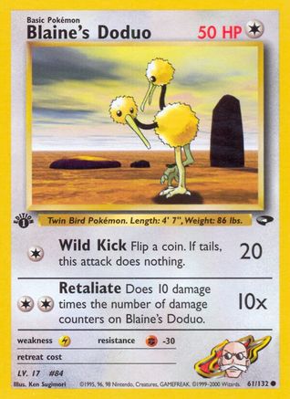Blaine's Doduo (61)/132 Common 1st Edition