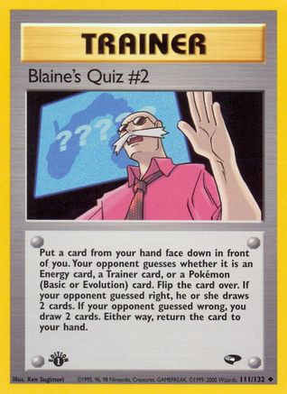 Blaine's Quiz #2 (111)/132 Uncommon 1st Edition