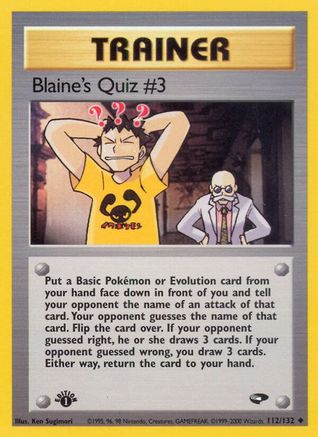 Blaine's Quiz #3 (112)/132 Uncommon 1st Edition