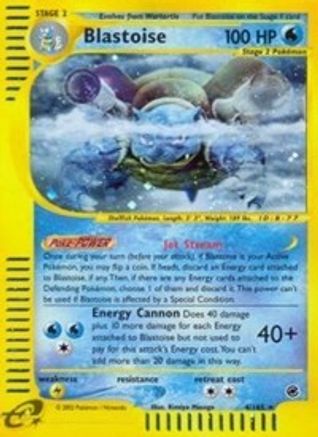 Lightly played Blastoise (4)/165 Holo Rare Holofoil Pokémon expedition (Cabinet-LP)