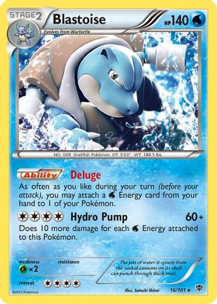 Blastoise (16)/101 Holo Rare Reverse Holofoil