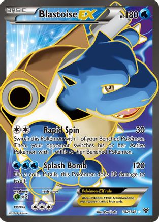 Blastoise EX (142 Full Art) (142)/146 Ultra Rare Holofoil